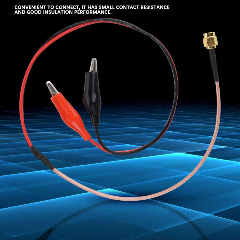 [Australia - AusPower] - Walfront 1PC Radio Frequency RF Connection Coaxial Cable Ended Clips Red and Black Test Wire 52cm 
