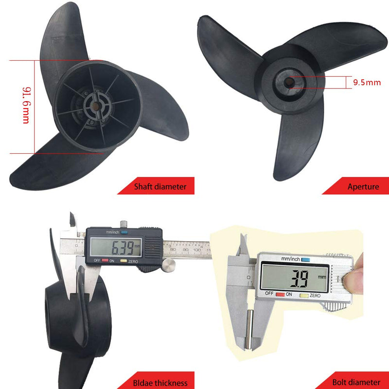 Replacement Trolling Motor Prop ，Trolling Motors Mount Accessories (3 Blade 50lb 55lb 62lb 86lb Thrust)