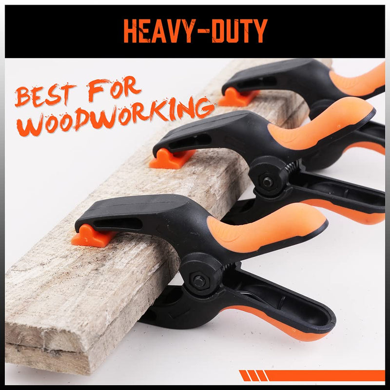 [Australia - AusPower] - HORUSDY 8-Pack Spring Clamps Heavy Duty, 5-inch Large Plastic Clamps for Crafts with 2-3/8Inch Jaw Opening for DIY, Gluing, Clamping and Securing 
