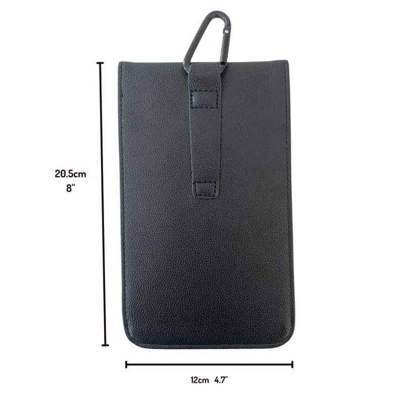 Radia Smart® Cell Phone Faraday Bag, RF Signals Blocking, EMF Protection Phone Case (WiFi, Phones, laptops, Bluetooth, RFID, EMF Radiation) Black