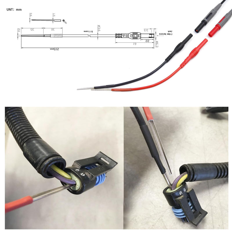[Australia - AusPower] - Back Test Probe Kit, Backprobing, Diagnostictesting,Electrical Troubleshooting Automotive Test Lead Kit (ZIBOO 804) ZIBOO 804 