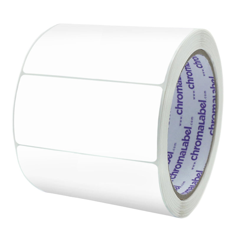 ChromaLabel 2 x 4 inch Permanent Color Code Rectangle Labels, 250 Stickers per Roll, White