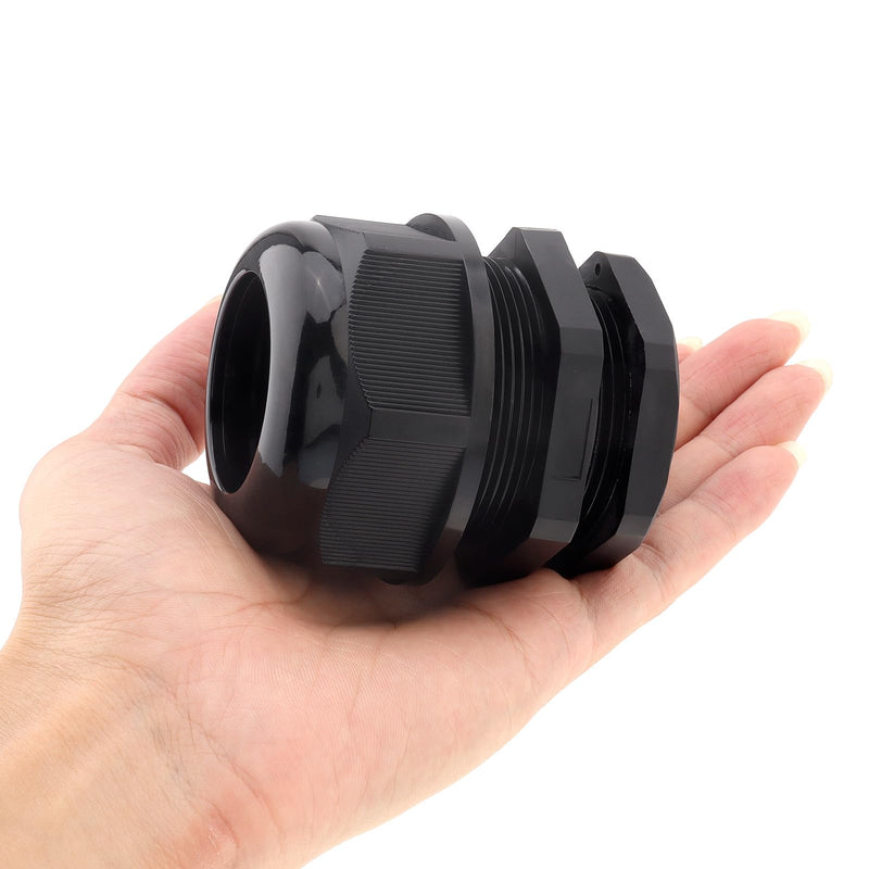 [Australia - AusPower] - RTNLIT 1-1/2" NPT Cable Gland, Waterproof Adjustable Nylon Plastic Strain Relief Cord Connectors With Gaskets(Pack of 1) 1-1/2'' (1-Pack) 