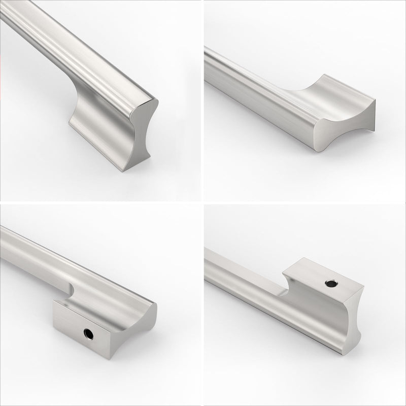 9BUILD 10 Pack Brushed Satin Nickel Cabinet Pulls - 3 Inch Cabinet Handles - Kitchen Cabinet Hardware - Drawer Handle 3"/76MM Hole Center