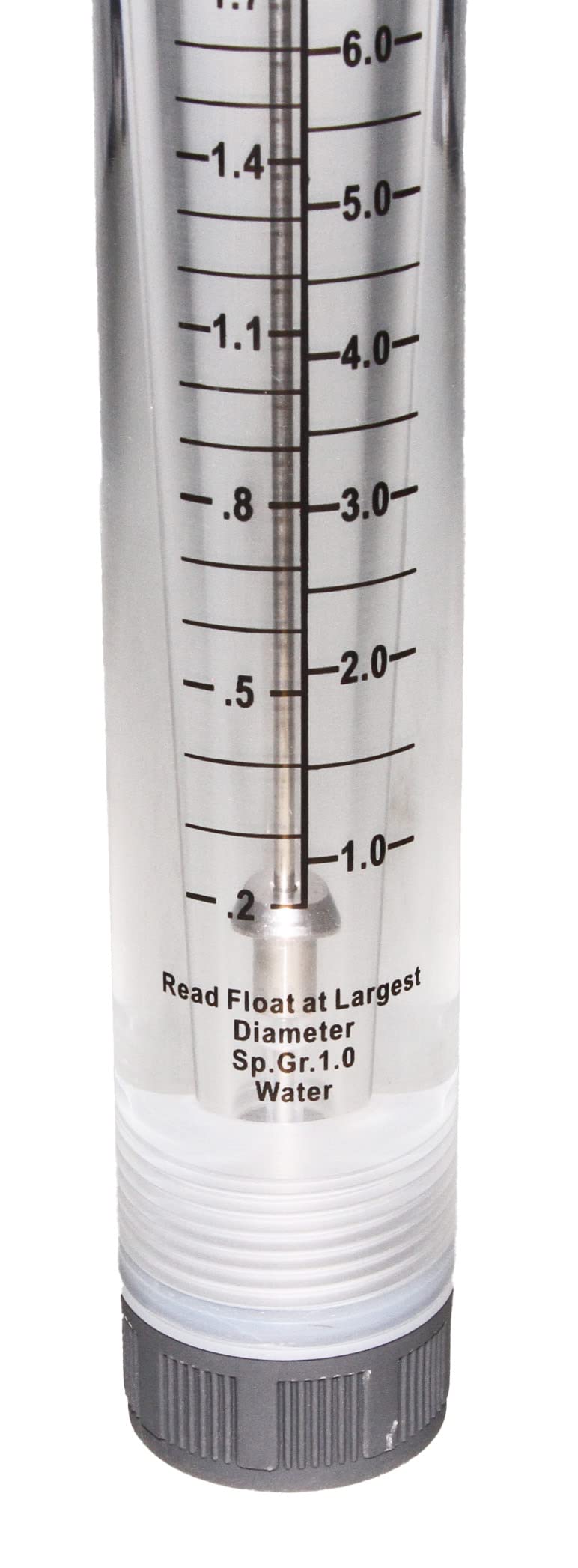 [Australia - AusPower] - Neo-Pure Inline Liquid Water Flowmeter, 0.2–2 GPM, 1/2" FNPT Female Ports – Accurate Flow Monitoring for RO Systems, Filtration & Low-Flow Applications – 1 Unit 