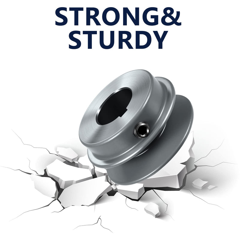 [Australia - AusPower] - Mechanical Belt Pulley Single/Double Groove Web Sheave Bored-to-Size Belt Sheave Cast Iron Belt Section (AK22-7/8, Single Groove) AK22-7/8 