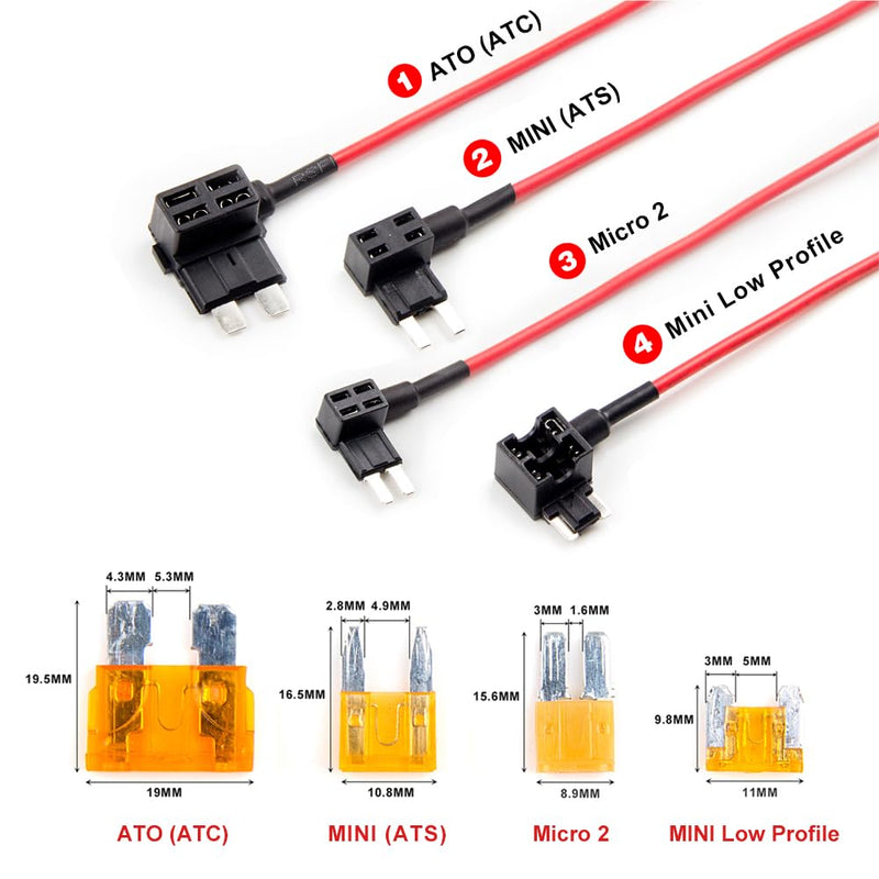 [Australia - AusPower] - VIOFO HK4 Hardwire Kit with 8pcs Full Set Circuit Fuse Tap, Type-C Port, for A119MINI /A119MINI 2 /A229 Duo&Plus&PRO /T130 /WM1 /A139 /A139Pro Dash Cam HK4+8PCS Full Set Fuse 
