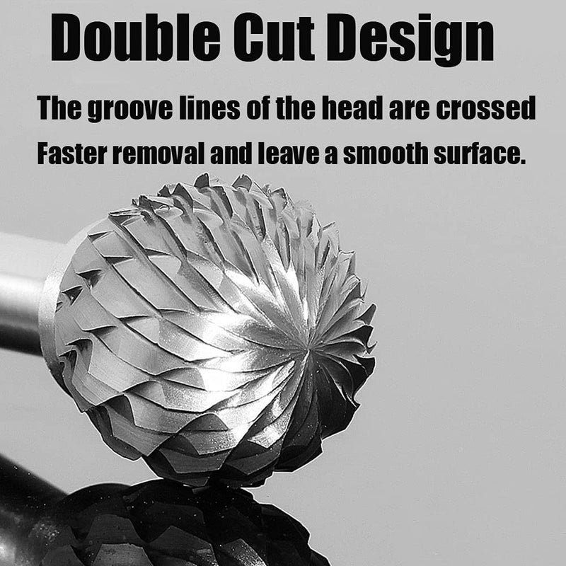 [Australia - AusPower] - Carbide Burr Set for Dremel, 10 Pieces Wood Metal Cutter with 1/8 Inch Shank for DIY Woodworking, Carving, Engraving, Drilling, Metalworking 