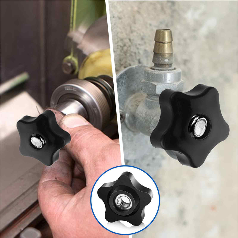 [Australia - AusPower] - 4 Pcs Threaded Knobs 5/16-18 Knob Star Knobs Female Thread Knobs Clamping Nuts Knobs Thumb Screw Threaded Knobs for T Track Bolts Jigs Knobs 