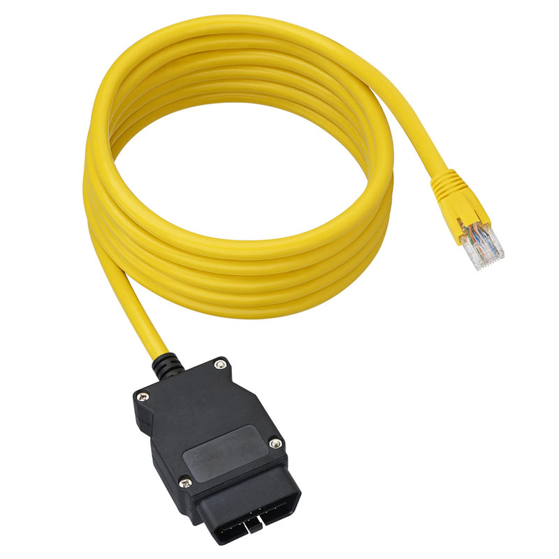 Lightning to Ethernet, 2 in 1 Phone to OBD2,ENET Rj45 Cable ethernet Connector Tools to OBD Interface Cable Coding F-Series 10/100Mbps High Speed,Ethernet Adapter with Charge Port Plug and Play[White] White