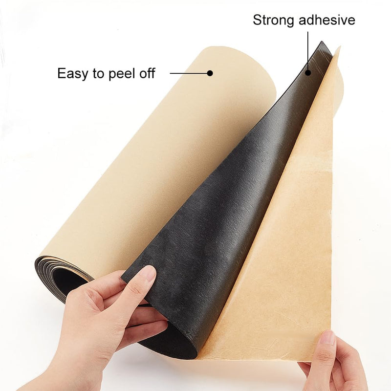 BENECREAT 78.7x11.8inch Adhesive EVA Foam Roll, 2mm Black Adhesive EVA Foam Sheets Cosplay Foam Crafts for Art Supplies Paper Scrapbooking 2mm Thick Black-2mm