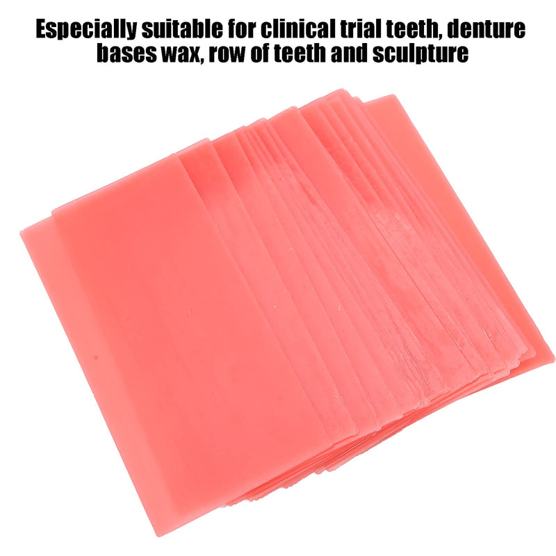 18pcs Dental Base Plate Wax, Red Utility Bite Wax, Dental Wax Auxiliary Material for Dentist Supply of Dental Wax Sheets, Red Dental Care Wax