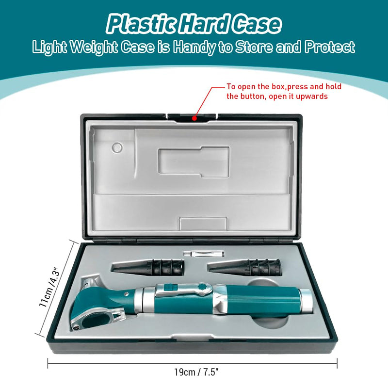 [Australia - AusPower] - Scian Otoscope - Ear Scope with Light, Ear Infection Detector and Pocket Ear Checker Kit with 3X Magnify Lens, Suitable for Kids, Adults, Doctors, Pets(Green) Green 