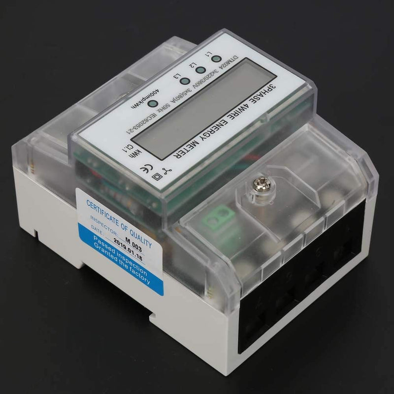[Australia - AusPower] - Electric Energy Meter， 3 Phase 4 Wire DTM024 Digital LCD 5-80A Energy Meter DIN Rail Electricity Power Other Power Distribution and Control appliances 