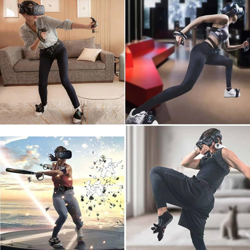 [Australia - AusPower] - HTC Vive Full Body Tracker Strap, Tracker Fixed Strap, Waist Belt, Hand and Foot Strap, 1 for Virtual Reality, 2 Hand Bowl Straps,2 Palm Strap 
