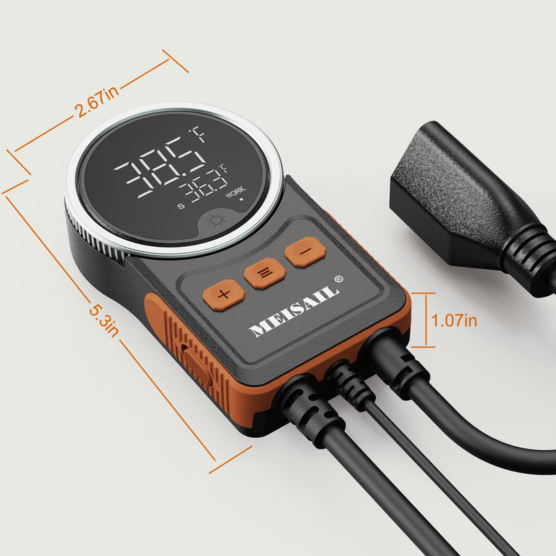 [Australia - AusPower] - Temperature Controller can be Used for aquaculture, Plant mat Heating, Reptile Thermostat, with Load line Over-Temperature Protection and Dual Sensor auto-Safety Calibration MS-60A 