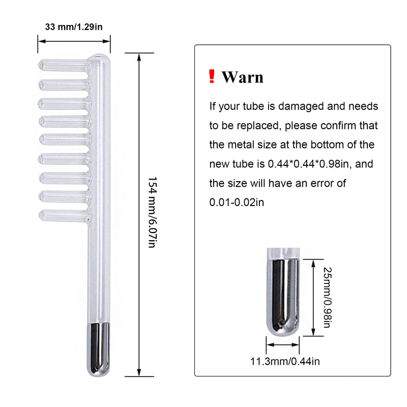 [Australia - AusPower] - Electrode Wand Glass Tube Handheld Spare Parts for Hi Frequency Instrument Elitzia ETJX006AS (Violet Comb) Violet Comb 