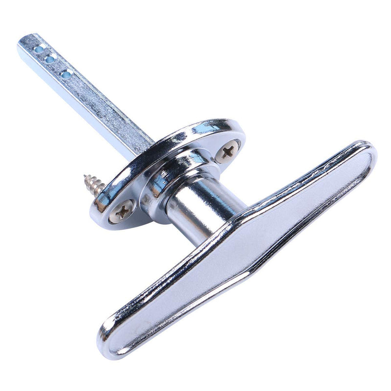 COLIBROX Garage Door Lock Dummy T Handle Assembly Non-Locking Door Hardware Kit (Without Keys) Chrome Plated