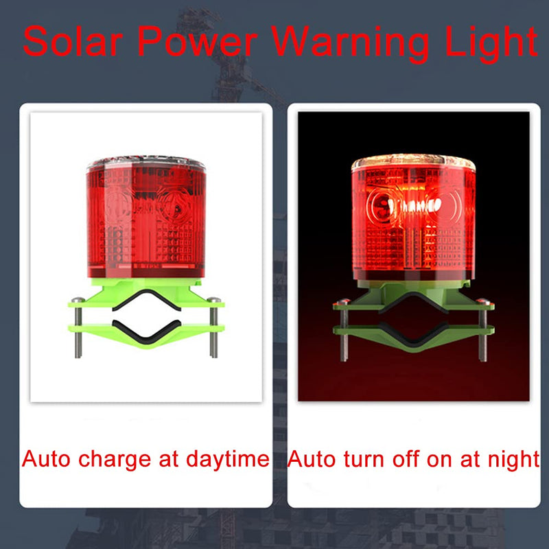 [Australia - AusPower] - Aolyty Solar Strobe Warning Light IP54 Waterproof LED Flashing Safety Light Bright Warning Lamp Outdoor with Switch for Construction Traffic Dock Marine Beacon Road Signs (Yellow) Yellow 