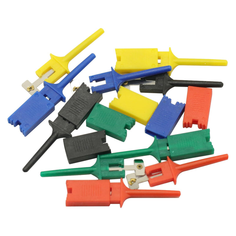 [Australia - AusPower] - 10PCS Test Hook SMD IC 5 Colors Clip Grabbers Test Probe for Electronic Testing Grabber Crocodile Clip Hook Test Clip 