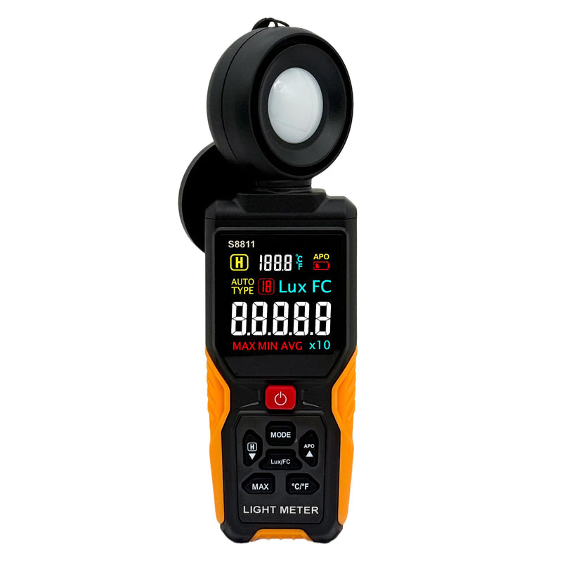 [Australia - AusPower] - Digital Illuminance Meter Light Meter 200,000Lux Meter/18,500FC,Luxmeter for Photography Grow Plants Led Photometer Lighting Intensity Brightness Measurement 