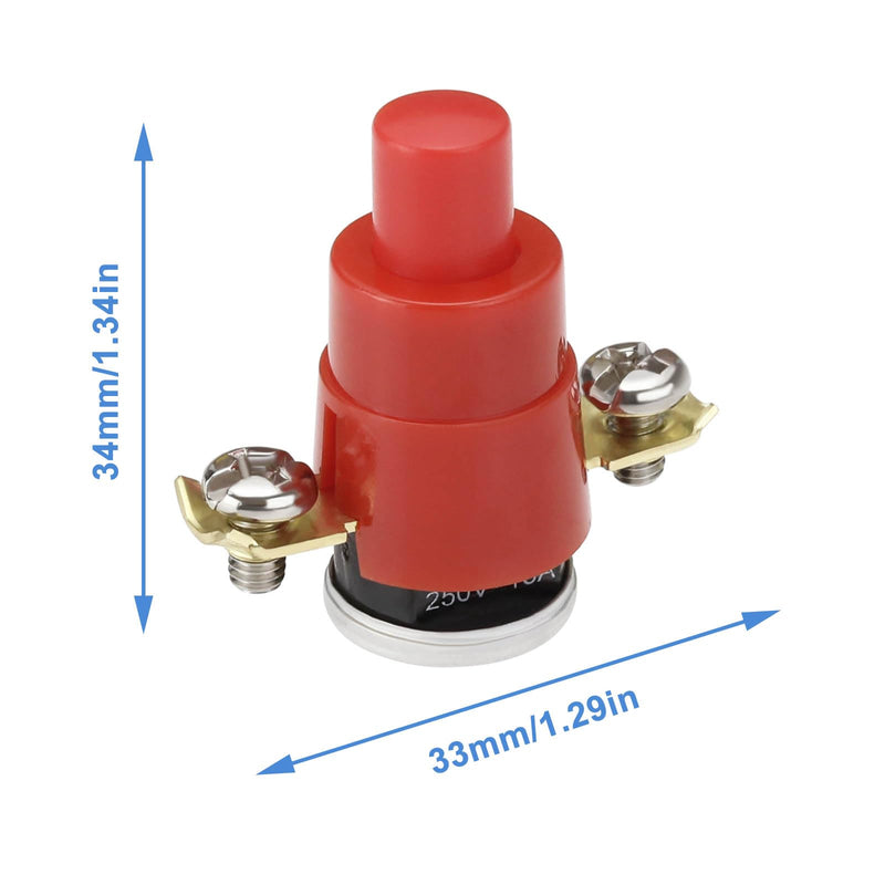 [Australia - AusPower] - The Lord of the Tools Thermal Switch 56°C 250V 16A/10A Self-Resetting Thermal Switch for Cable Reel Drum Cable Replacement Part Wire Trays Mobile Sockets Pack of 2 