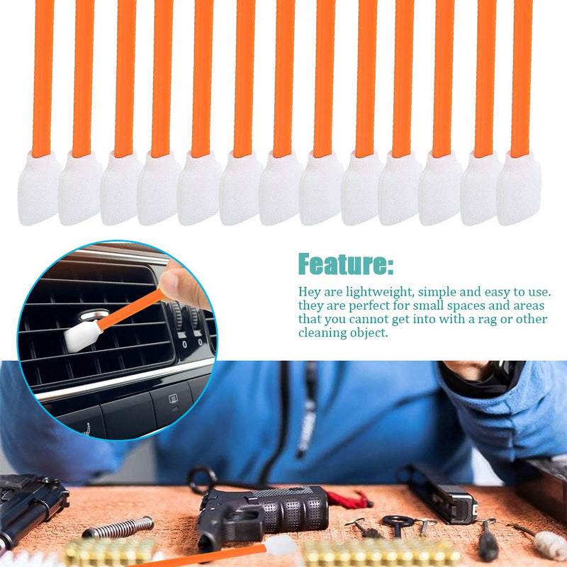 [Australia - AusPower] - Wellgler's 5.11" Foam Cleaning swabs, for Electronics, Cameras, Optical Lenses or Inkjet Printers, Print Heads Cleaning（50pcs） orange 50 