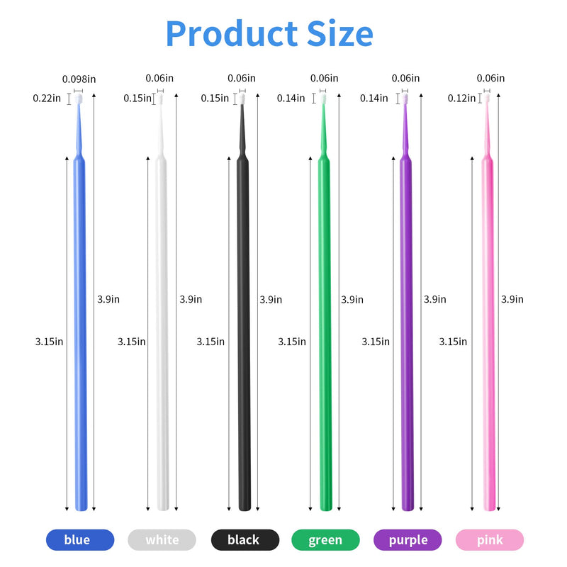 [Australia - AusPower] - Annhua 400 PCS Disposable Micro Applicator Brush, Application Micro swabs Eyelash Extension Brushes for Eyelashes Extensions and Makeup Application - Pink 