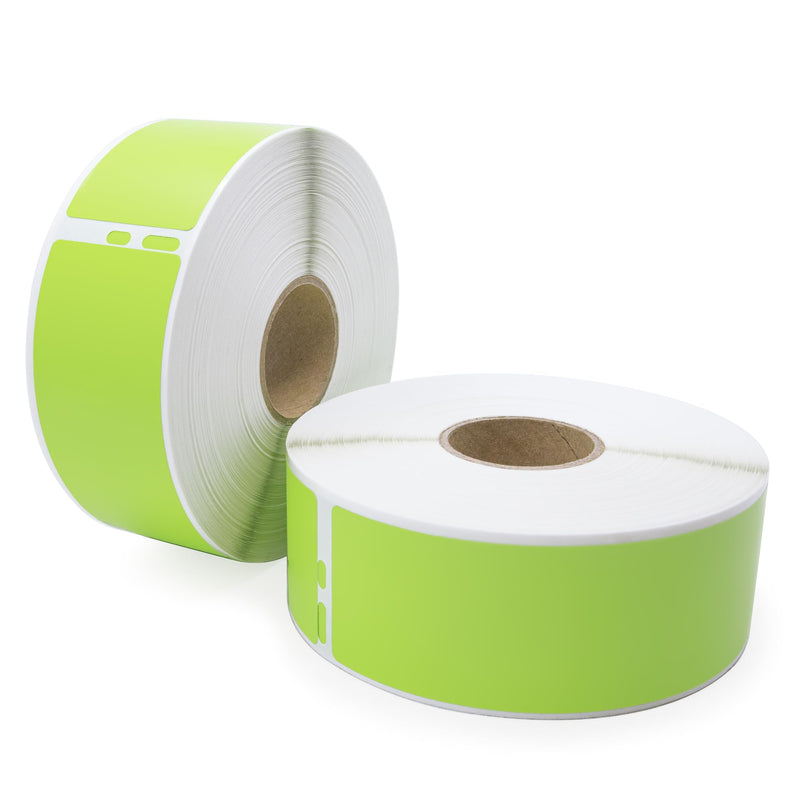LabelValue LV-30252 Compatible Address Labels (2 Green Rolls Per Pack) - 1-1/8" x 3-1/2" - 350 Labels/Roll - Permanent Adhesive Compatible with DYMO LabelWriter 450 Series and Earlier Printers