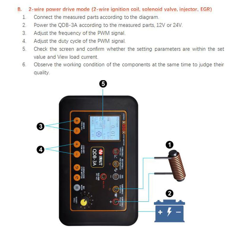 Drive Automobile Ignition Coil Tester Injector Solenoid Valves Idling Stepper Motor Instrument Car Fault Detector