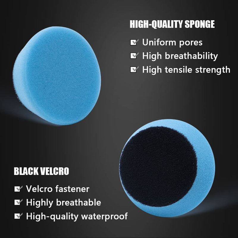[Australia - AusPower] - SPTA Mini Polishing Pads Set, 21 Pcs 2 inch/50mm Sponge Polishing Pads and Wool Buffing Pads, Car Foam Detail Polishing Pad Kit Mix Color for Car Detail Polishing and Waxing, Small Area Polishing 2inch(50mm) 21Pcs Mini Polishing Pads Sets 