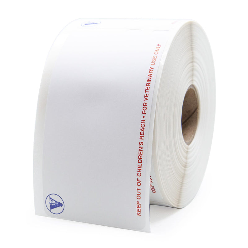 LabelValue Veterinary Prescription Labels 1-15/16 x 3-1/2 in Direct Thermal - for Veterinary Use Only - 400 Labels/Roll - Compatible with Zebra and Dymo 450 Label Printers