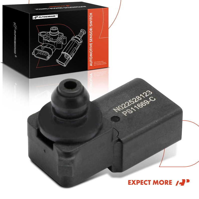 [Australia - AusPower] - A-Premium Manifold Pressure MAP Sensor [3 Pins] Compatible with Volvo XC60 2010-2015, XC90 2007-2014, XC70 2008-2015, S80 2007-2014, V70 2008-2010 & Land Rover LR2 2008-2012 