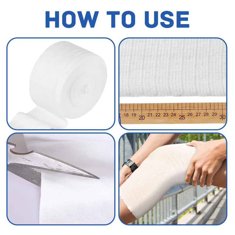 [Australia - AusPower] - Tubular Elastic Bandage Size D Stockinette Tubing Reusable Elastic Bandage Sleeve Compression Wraps for Arms Lower Legs 3" x 8.74 yd 
