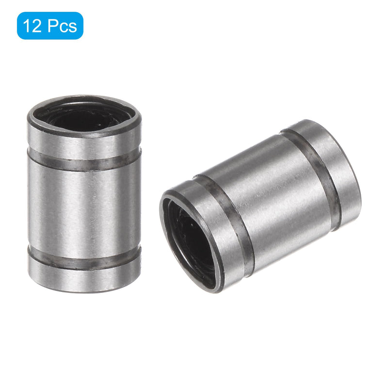 [Australia - AusPower] - uxcell 12pcs LM5UU Linear Ball Bearings, 5mm Bore Dia, 10mm OD,15mm Length, Linear Motion Bearing for CNC Machine Tool 3D Printer 12 