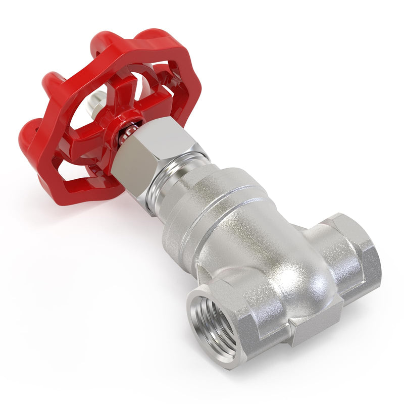 TAISHER 1PCS 304 Stainless Steel Gate Valve, 3/4" NPT Female Rotary Sluice Valve With Wheel Handle, For Water, Oil, Gas