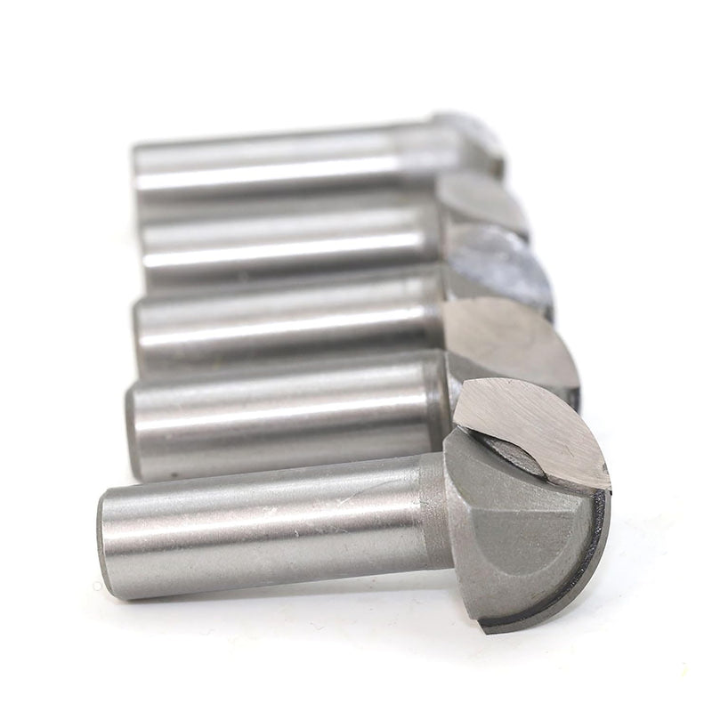7pcs Core Box Router Bits Set 1/2 Inch Shank,Cove Box Bits 5/16",3/8",1/2",5/8" 3/4",7/8" and 1" CD,Round Nose Cutter for Wood Roundnose/Roundover Grooving,Veining,Engraving,Plunging 7Pcs Core Box