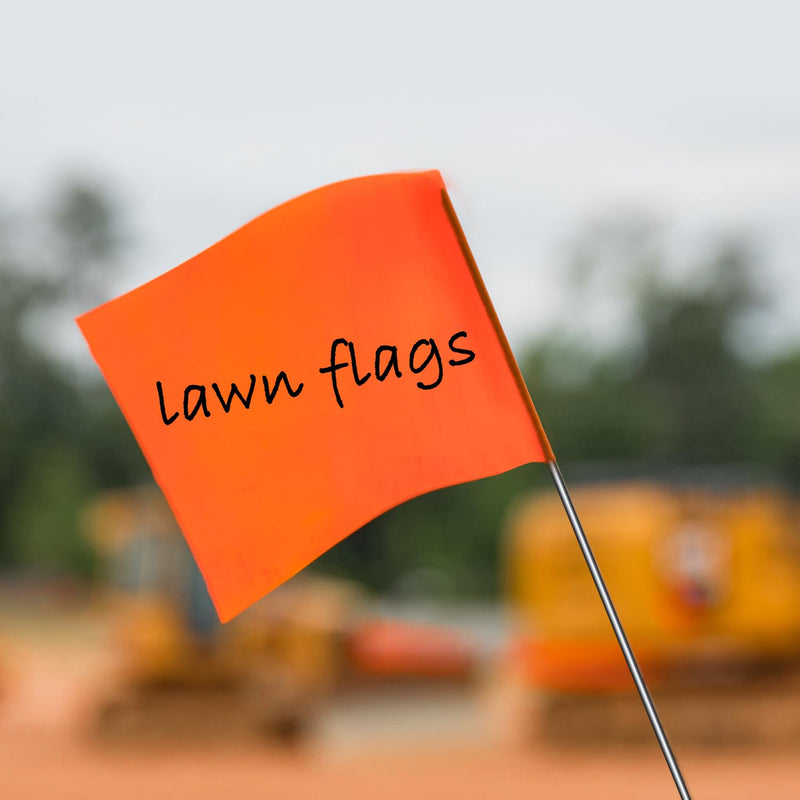 [Australia - AusPower] - Zozen 50Pack Marking Flags, Orange Yard Flags | 15x4x5 Inch, Marker Flags, Lawn Flags Markers, Irrigation Flags, Landscape Flags, Sprinkler Flags, Match with Measuring Wheel. 50 Pack 
