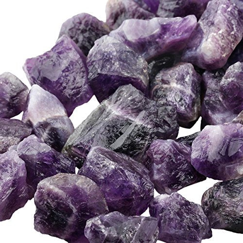rockcloud 1 lb Natural Crystals Raw Stones for Home Decoration #4-Purple Amethyst