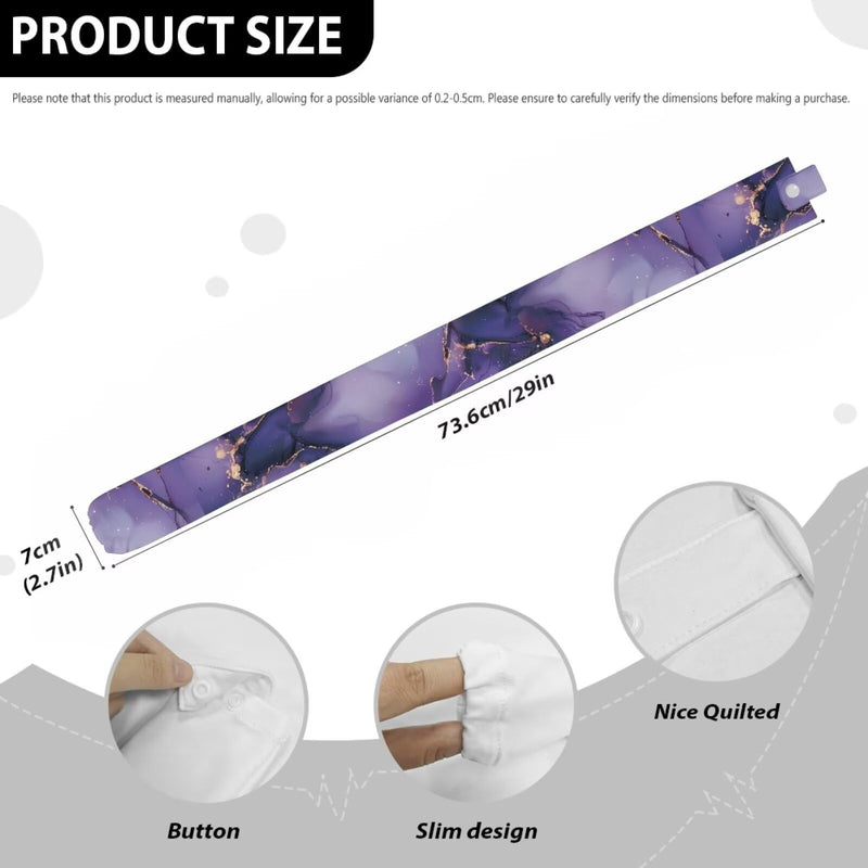 [Australia - AusPower] - Deep Purple Marble Stethoscope Sleeve 2 Pack Stethoscope Cover Sleeve Washable Fabric Stethoscope Accessories for Nurses Stethoscope Protective Decor Cover Deep Purple Marble 