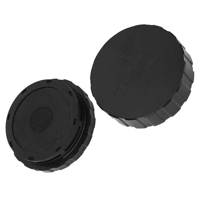 Veneer Box, Full Ceramic Veneer Processing Box, Portable and Reusable Denture Storage Box with Replacement Pad, Round Shape, Ultra Thin Mesh, Black