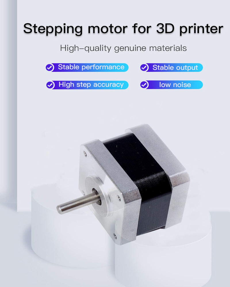 Creality FDM 3D Printer Stepper Motor 42-34, 2 Phases 0.8A 1.8 Degrees 0.4 N.M 42-34 Stepper Motor for Creality Ender-3 X/Y/Z Axis and CR-10 series Z Axis