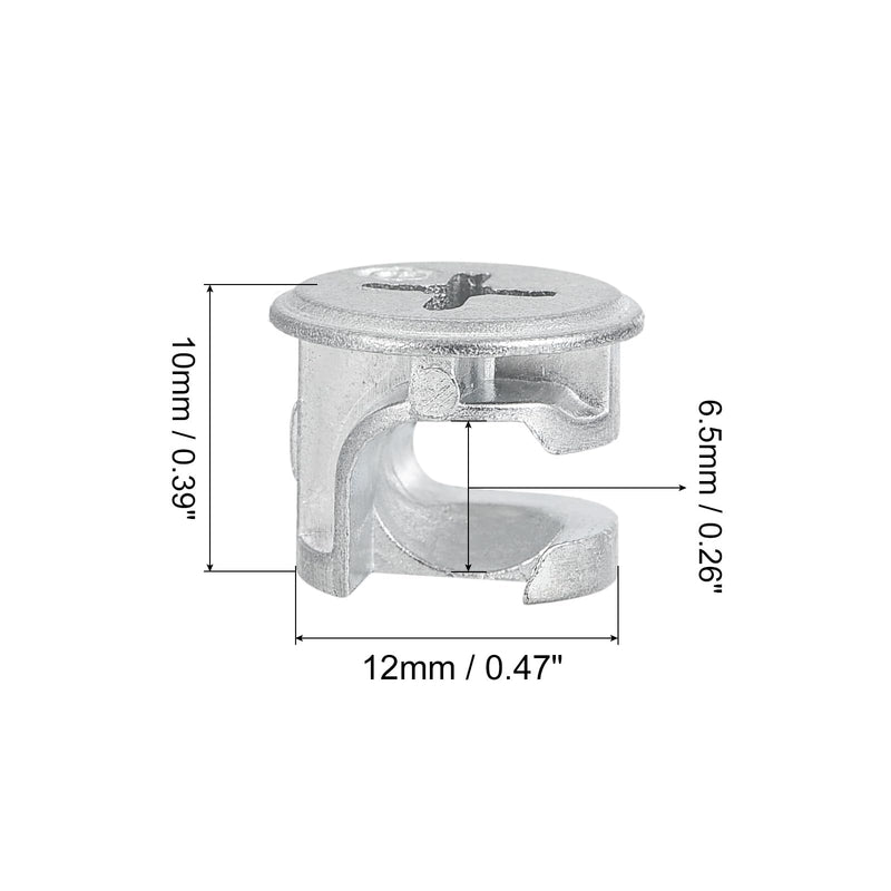[Australia - AusPower] - Cam Lock Nut for Furniture, 24pcs 12x10mm Joint Connector Locking Nuts Furniture Connecting Cam Fittings 24 