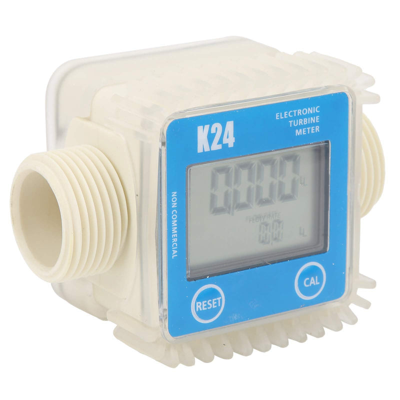 [Australia - AusPower] - Digital Turbine Flow Meter 1inch Gasoline Fuel Pump Flowmeter for Chemicals LCD Display Fuel Flow Meter for Gas Diesel Water Measurement K24 