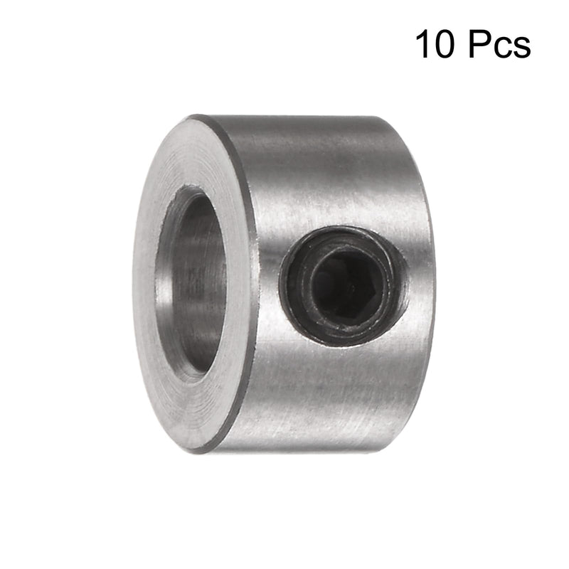 [Australia - AusPower] - uxcell 10pcs Set Screw Collars 6mm Bore Stainless Steel Shaft Collars, 12mm OD, 7mm Width, Landing Gear Stopper Wheel Collar 
