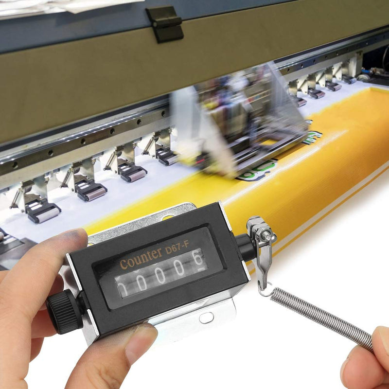 [Australia - AusPower] - 5 Digit Mechanical Counter, 0-99999 Resettable Manual Hand Pull Stroke Tally Counter, Professional Mechanical Arithmometer Counter for Textiles Machinery Winding Hill 