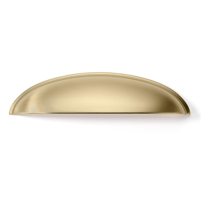khtumeware 10 Pack 5" Gold Drawer Pulls Brushed Brass Cabinet Cup Pulls Kitchen Hardware Cabinet Handles Drawer Handles Knobs 5 inch Hole Center 5"(128mm) Hole Center 10-pack