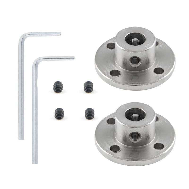 [Australia - AusPower] - 4 PCS 10mm Flange Shaft Coupling, Rigid Flange Coupling Motors Guide Shaft Support Coupler, High Hardness Coupling Connector Flanged Shaft Mount for DIY RC Model Motors 4PC 