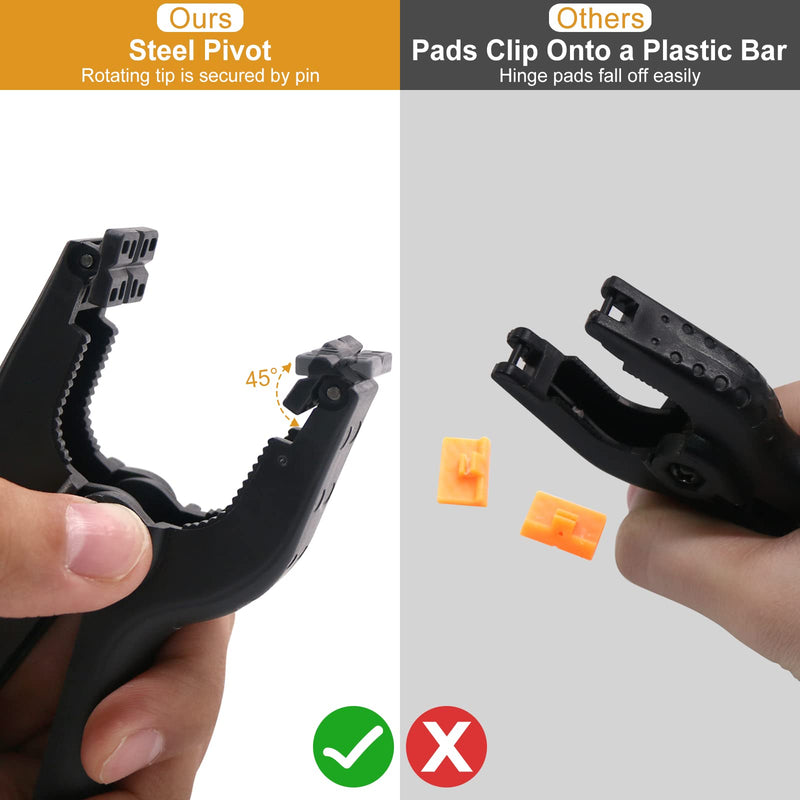 [Australia - AusPower] - Coideal Black Plastic Spring Clamps, 8 Pack 4.5 Inch Large Nylon Spring Clips Heavy Duty Clamp with Metal Pins for Backdrop Art Crafts Woodworking Background 