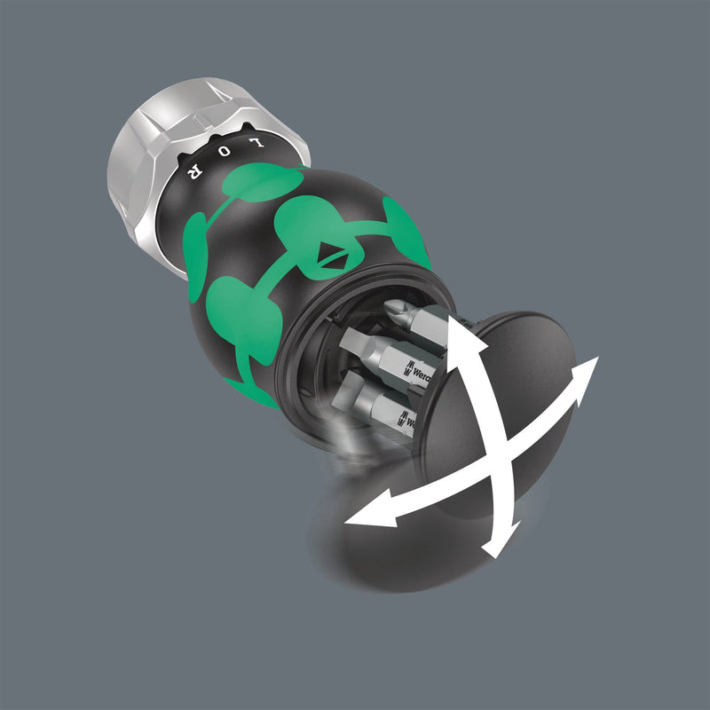 Wera 05008886001 Kraftform Kompakt Stubby magazine RA 4, Stubby Ratchet Screwdriver with Bit Magazine, 6 Pieces KK Stubby Magazin RA 4